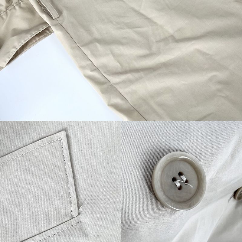 Prada Trench Coat Women's Puff Sleeve Outerwear Jacket Long Coat Apparel