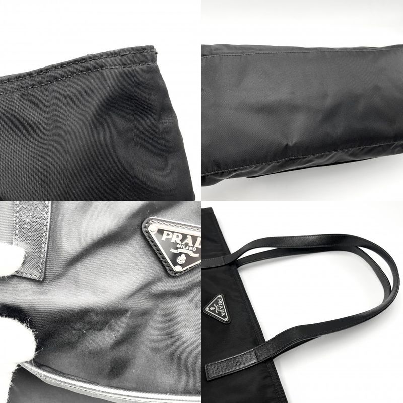 Prada Tote Women Triangle Logo Handbag Shoulder Prada Br4339 Nylon Leather