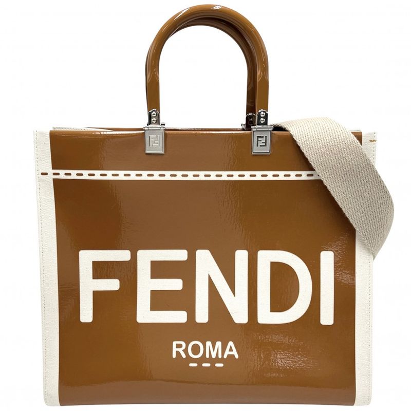 Fendi 2WAY Women's Sunshine Medium Shopper Handbag Tote Bag Shoulder Bag Fendi