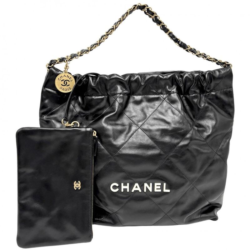 Chanel Handbag Women Chanel 22 Chain Shoulder Crossbody Chanel Leather Black