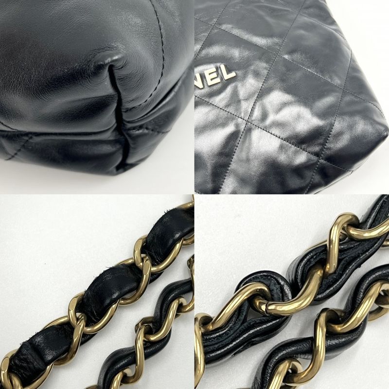 Chanel Handbag Women Chanel 22 Chain Shoulder Crossbody Chanel Leather Black