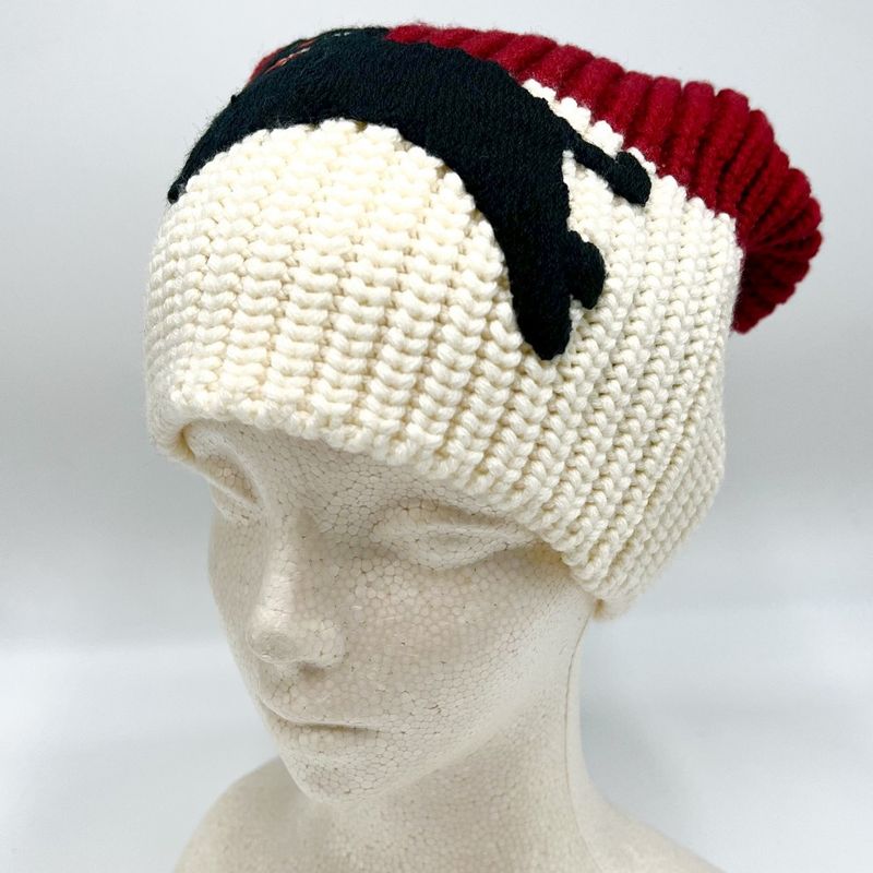 Gucci Knit Cap Women's Cat Knit Hat Beanie Hat M Size Fashion Item Tricolor