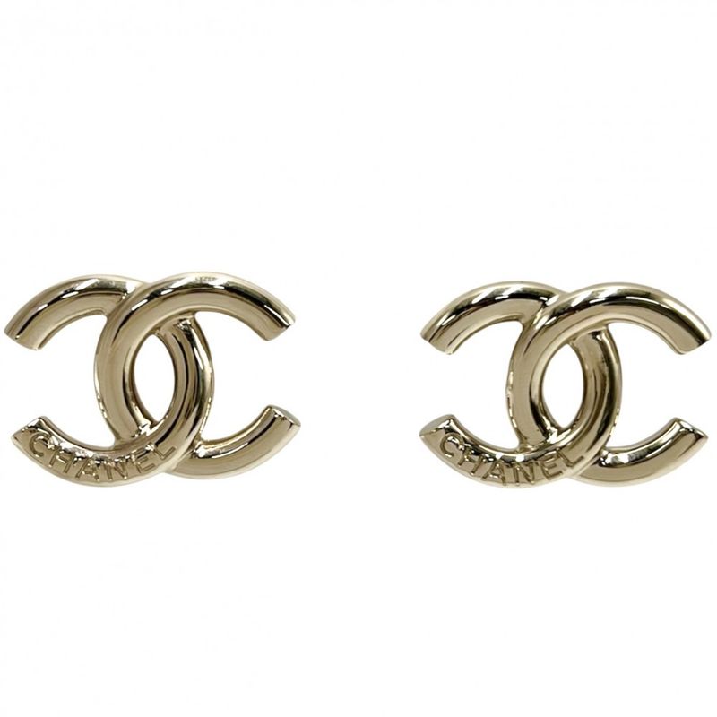 Chanel Earrings Ladies Coco Mark Logo Accessories Chanel GP B25P Gold Approx