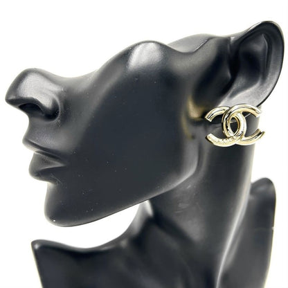 Chanel Earrings Ladies Coco Mark Logo Accessories Chanel GP B25P Gold Approx