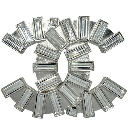 Chanel Brooch Ladies Coco Mark Accessories 2WAY Chanel Rhinestone 06A Silver