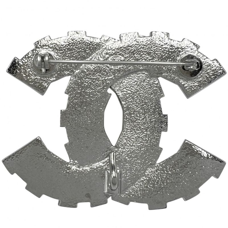 Chanel Brooch Ladies Coco Mark Accessories 2WAY Chanel Rhinestone 06A Silver