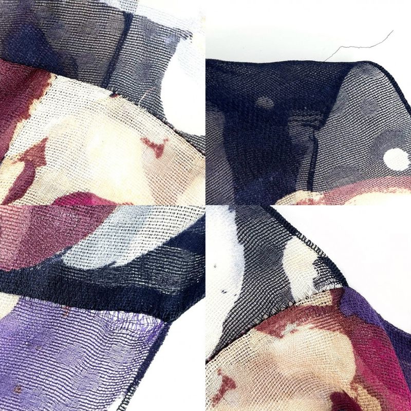 Chanel Dress Women's Coco Mark Floral Pattern Sleeveless See-through Apparel