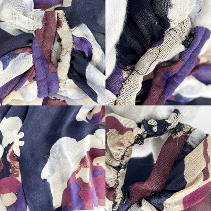 Chanel Dress Women's Coco Mark Floral Pattern Sleeveless See-through Apparel