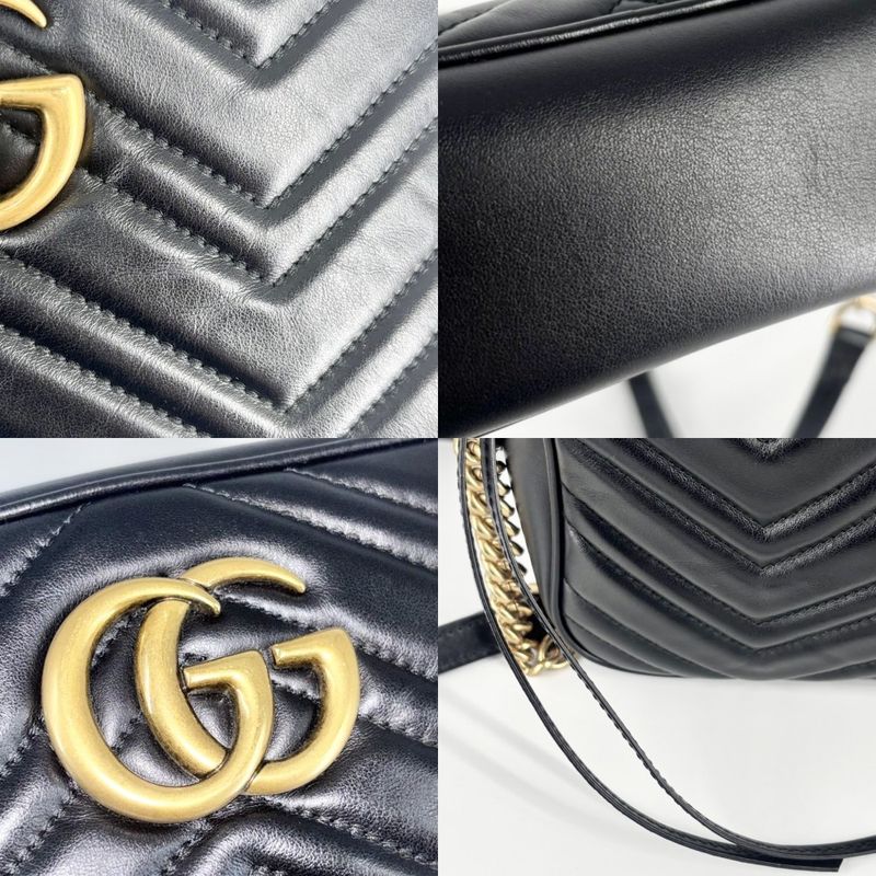 Gucci Shoulder Bag Women's GG Marmont Small Camera Bag Quilted Shoulder