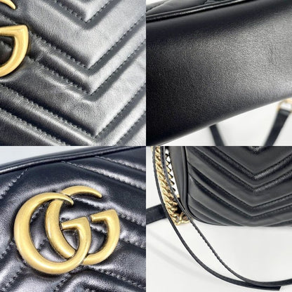 Gucci Shoulder Bag Women's GG Marmont Small Camera Bag Quilted Shoulder