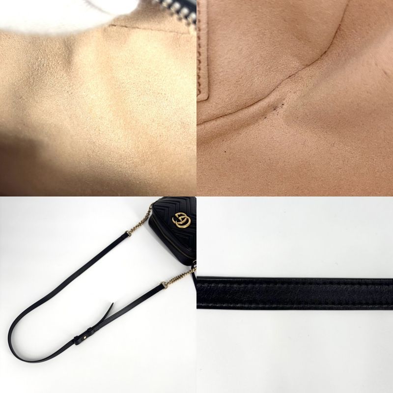 Gucci Shoulder Bag Women's GG Marmont Small Camera Bag Quilted Shoulder