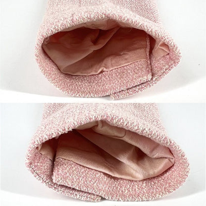 Chanel Setup Women's Coco Button Tweed Setup Jacket Skirt Vintage Apparel