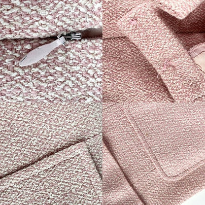 Chanel Setup Women's Coco Button Tweed Setup Jacket Skirt Vintage Apparel