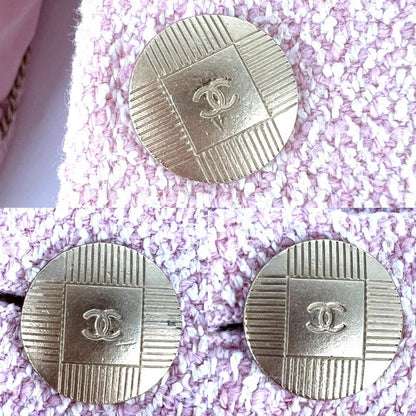 Chanel Setup Women's Coco Button Tweed Setup Jacket Skirt Vintage Apparel