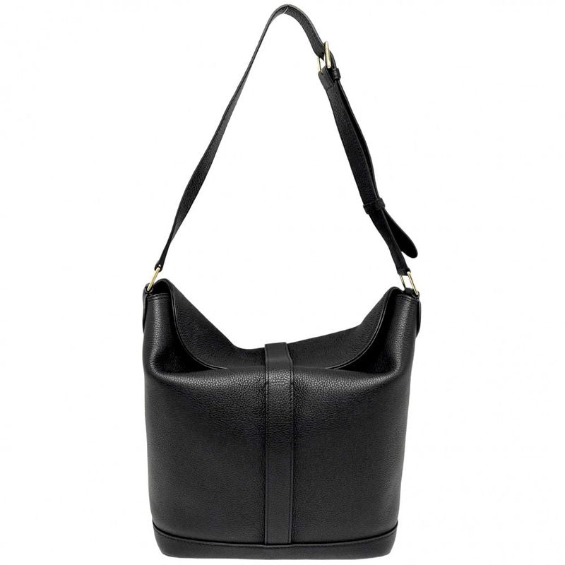 Celine Shoulder Bag Women's Sisu Bucket Bag Shoulder Celine Leather Black Gold