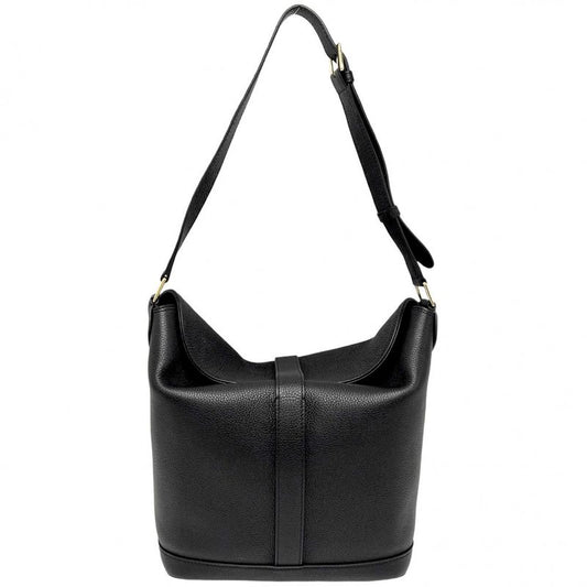 Celine Shoulder Bag Women's Sisu Bucket Bag Shoulder Celine Leather Black Gold