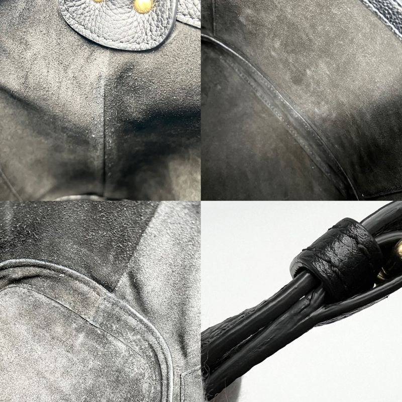 Celine Shoulder Bag Women's Sisu Bucket Bag Shoulder Celine Leather Black Gold