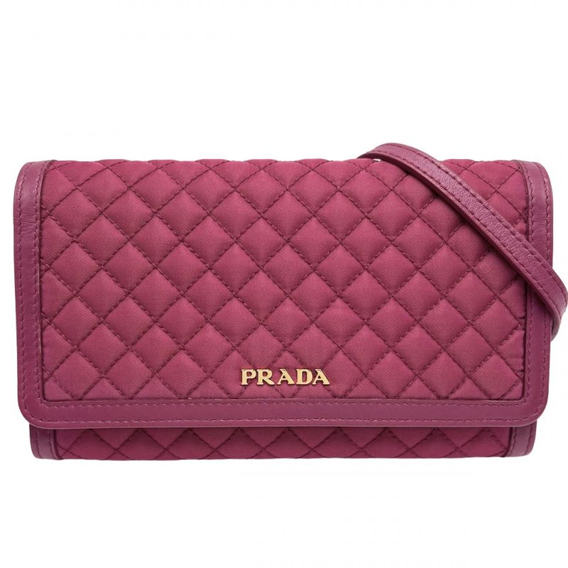 Prada Chain Wallet Women's Quilted Shoulder Bag Shoulder Wallet Purse Shoulder