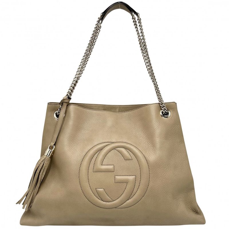 Gucci Handbag Women's Soho Chain Tote Bag Interlocking G Tassel Shoulder Gucci
