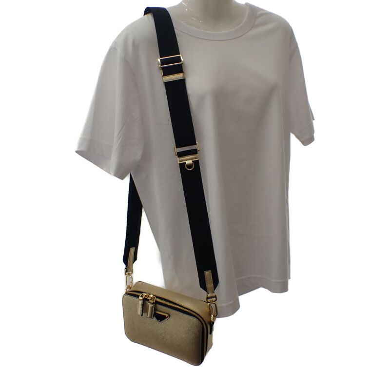 Prada Brick 2vh070 Shoulder Bag Leather Gold Hardware Men Ladies Unisex [ranked