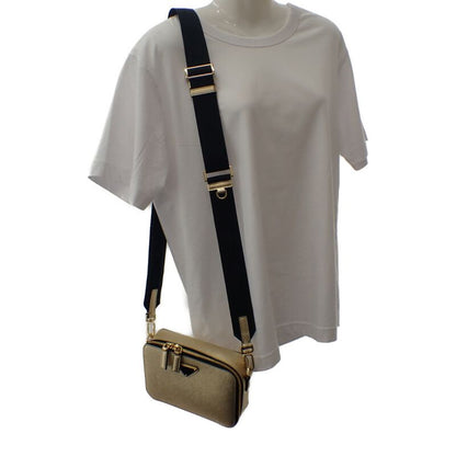 Prada Brick 2vh070 Shoulder Bag Leather Gold Hardware Men Ladies Unisex [ranked