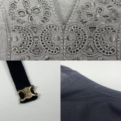 Celine Dress Women's Triomphe Lace Mini Length Long Sleeve Apparel Clothing