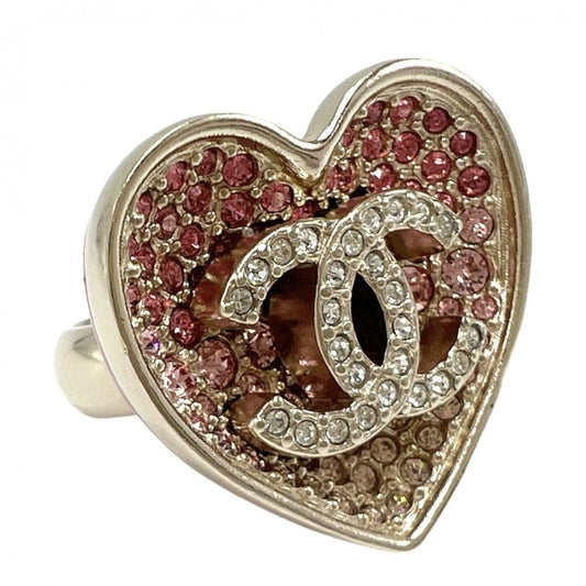 Chanel Ring Ladies Ring Heart Gradation Coco Mark Accessories Chanel GP Color