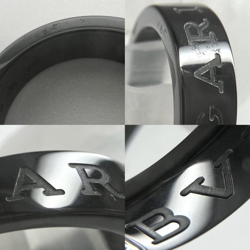 Bulgari Ring Men's Bulgari Ring Jewelry Accessories 18K Gold WG 55 Size Au750