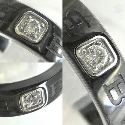 Bulgari Ring Men's Bulgari Ring Jewelry Accessories 18K Gold WG 55 Size Au750