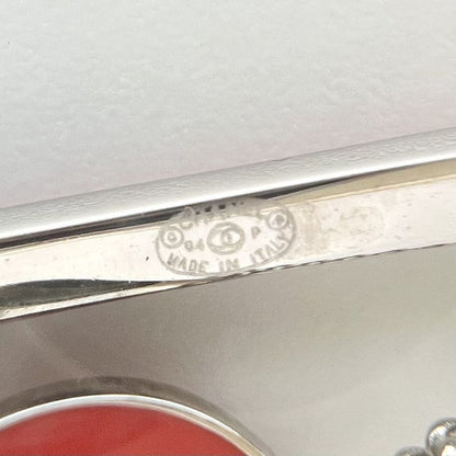 Chanel Brooch Ladies Coco Mark Accessories Heart Swing Chanel 04P Red Pink