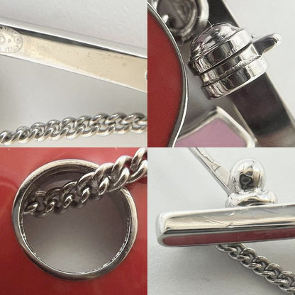 Chanel Brooch Ladies Coco Mark Accessories Heart Swing Chanel 04P Red Pink