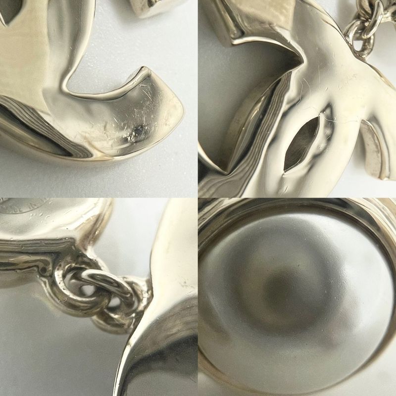 Chanel Earrings Women's Coco Mark Swing Accessories Chanel GP Faux Pearl B24V