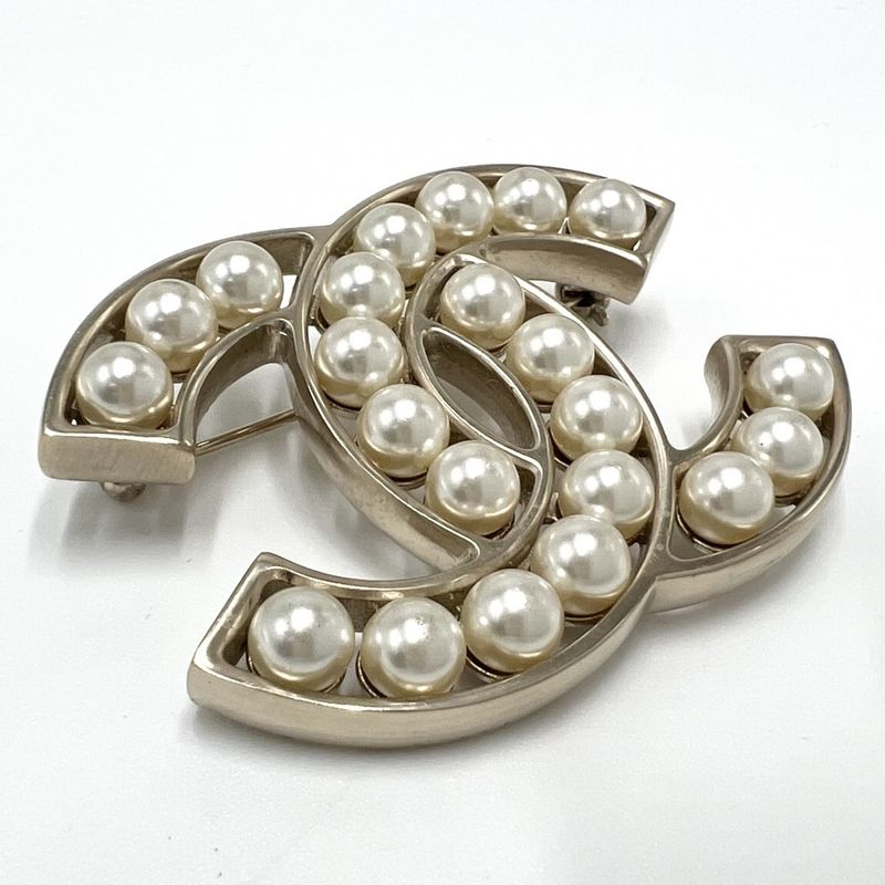Chanel Brooch Ladies Coco Mark Accessories Chanel GP Faux Pearl B14S Rai Togo