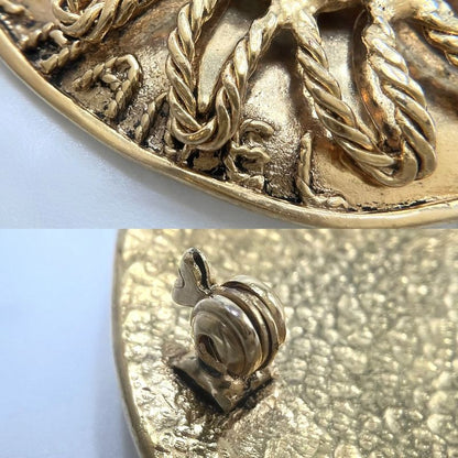 Chanel Brooch Ladies Round Coco Mark Accessory Vintage Chanel GP 94A Gold