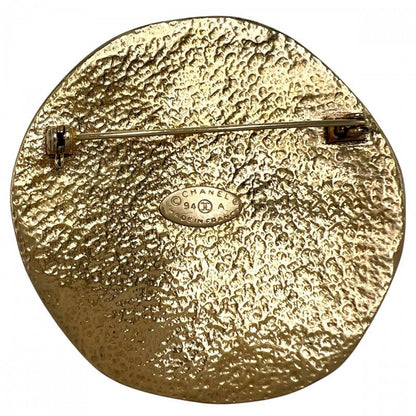 Chanel Brooch Ladies Round Coco Mark Accessory Vintage Chanel GP 94A Gold