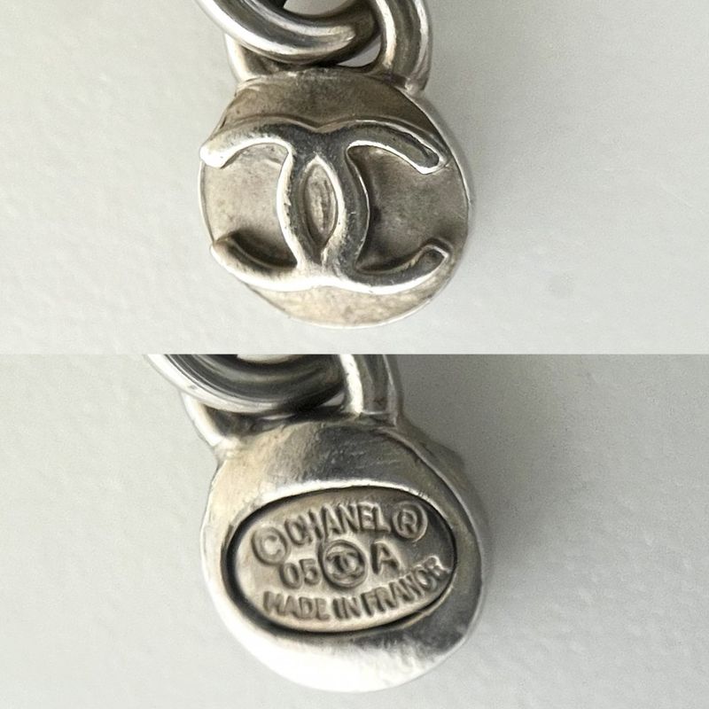 Chanel Necklace Ladies Coco Mark Pendant Accessory With Adjuster Flower Motif