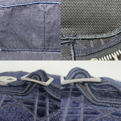 Christian Dior Handbag Women's Cannage Vanity Bag Christian Dior Velour Navy