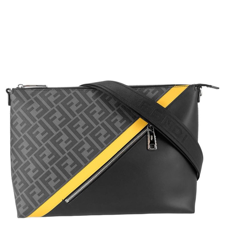 Fendi Shoulder Bag Men's Diagonal Messenger Bag FF Second Bag Shoulder Crossbody