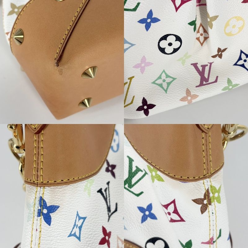 Louis Vuitton 2WAY Women's Judy MM Semi Shoulder Bag Handbag Shoulder White