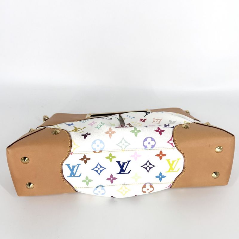 Louis Vuitton 2WAY Women's Judy MM Semi Shoulder Bag Handbag Shoulder White