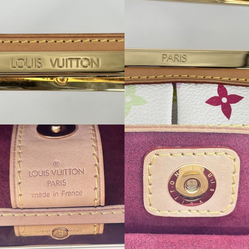 Louis Vuitton 2WAY Women's Judy MM Semi Shoulder Bag Handbag Shoulder White