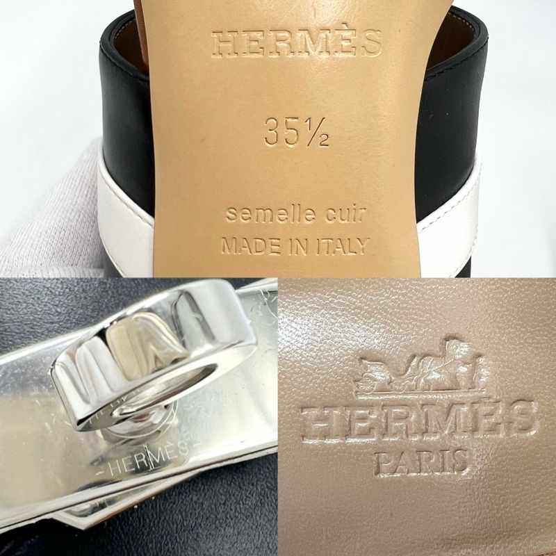Hermes Sandals Women's Mules Ovation Kelly Buckle Shoes 35 1 2 Size Hermes