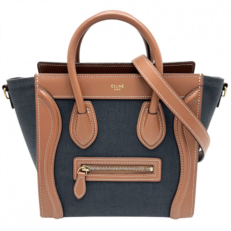 Celine 2WAY Women's Luggage Nano Shopper Handbag Shoulder Bag Shoulder Crossbody