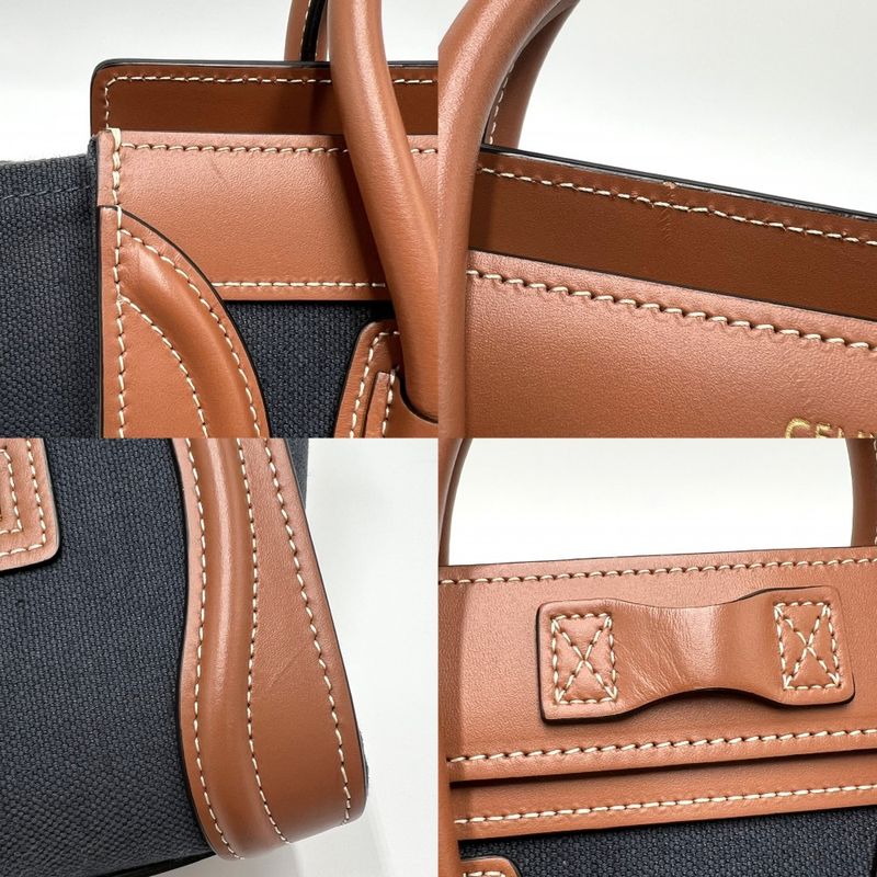 Celine 2WAY Women's Luggage Nano Shopper Handbag Shoulder Bag Shoulder Crossbody