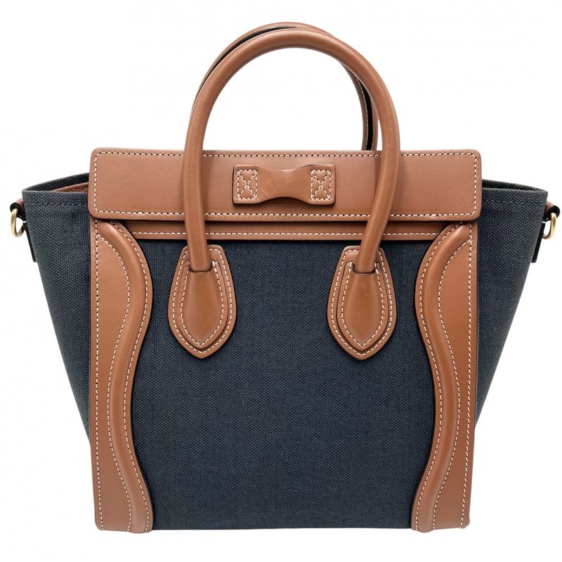 Celine 2WAY Women's Luggage Nano Shopper Handbag Shoulder Bag Shoulder Crossbody