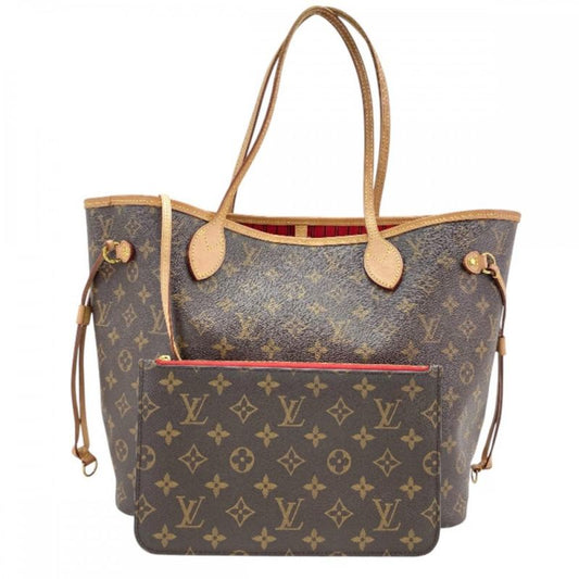 Louis Vuitton Tote Women's Handbag Shoulder Neverfull MM With Pouch Louis