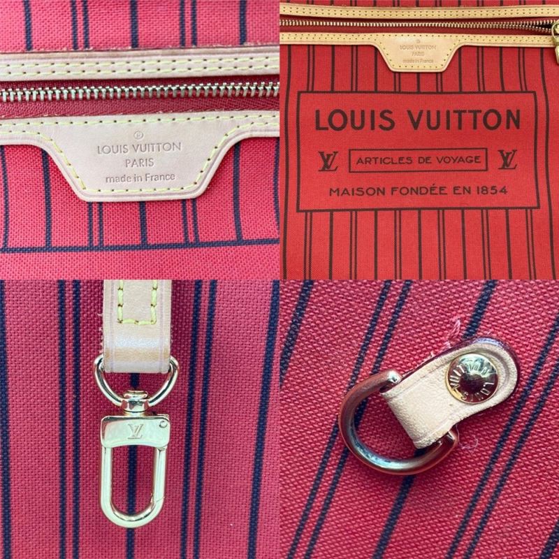 Louis Vuitton Tote Women's Handbag Shoulder Neverfull MM With Pouch Louis