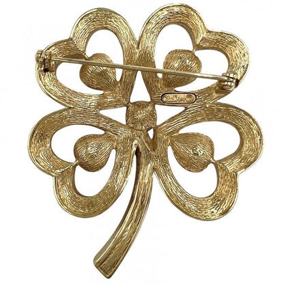 Christian Dior Brooch Clover Accessories Fashion Items Small