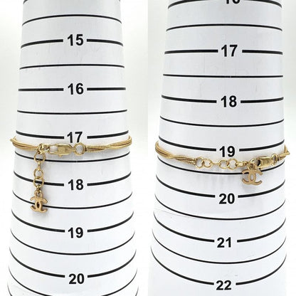 Chanel Bracelet Women's Accessories With Adjuster Heart Coco Mark Double Chanel