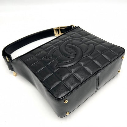 Chanel Handbag Women's Choco Bar Coco Mark Semi Shoulder Bag Chanel Leather